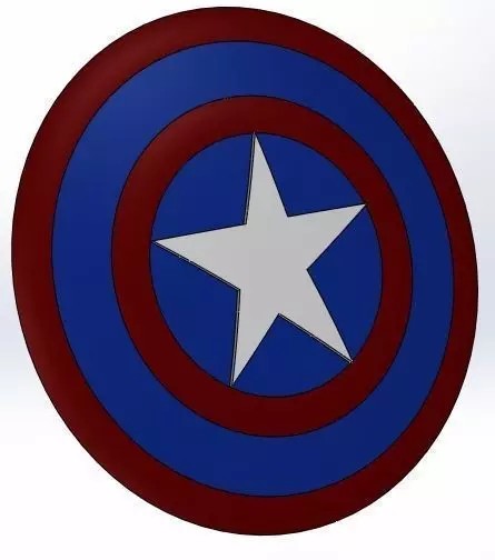 Marvel - captain america shield logo Free 3D print model