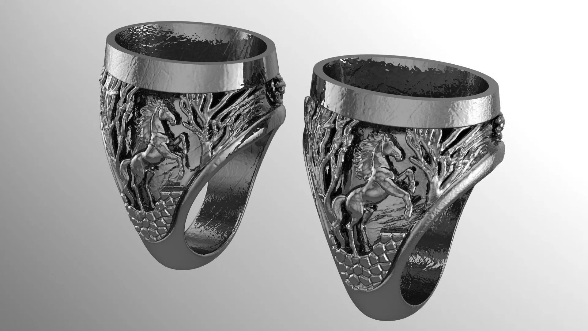 horsing around rings 3D print model