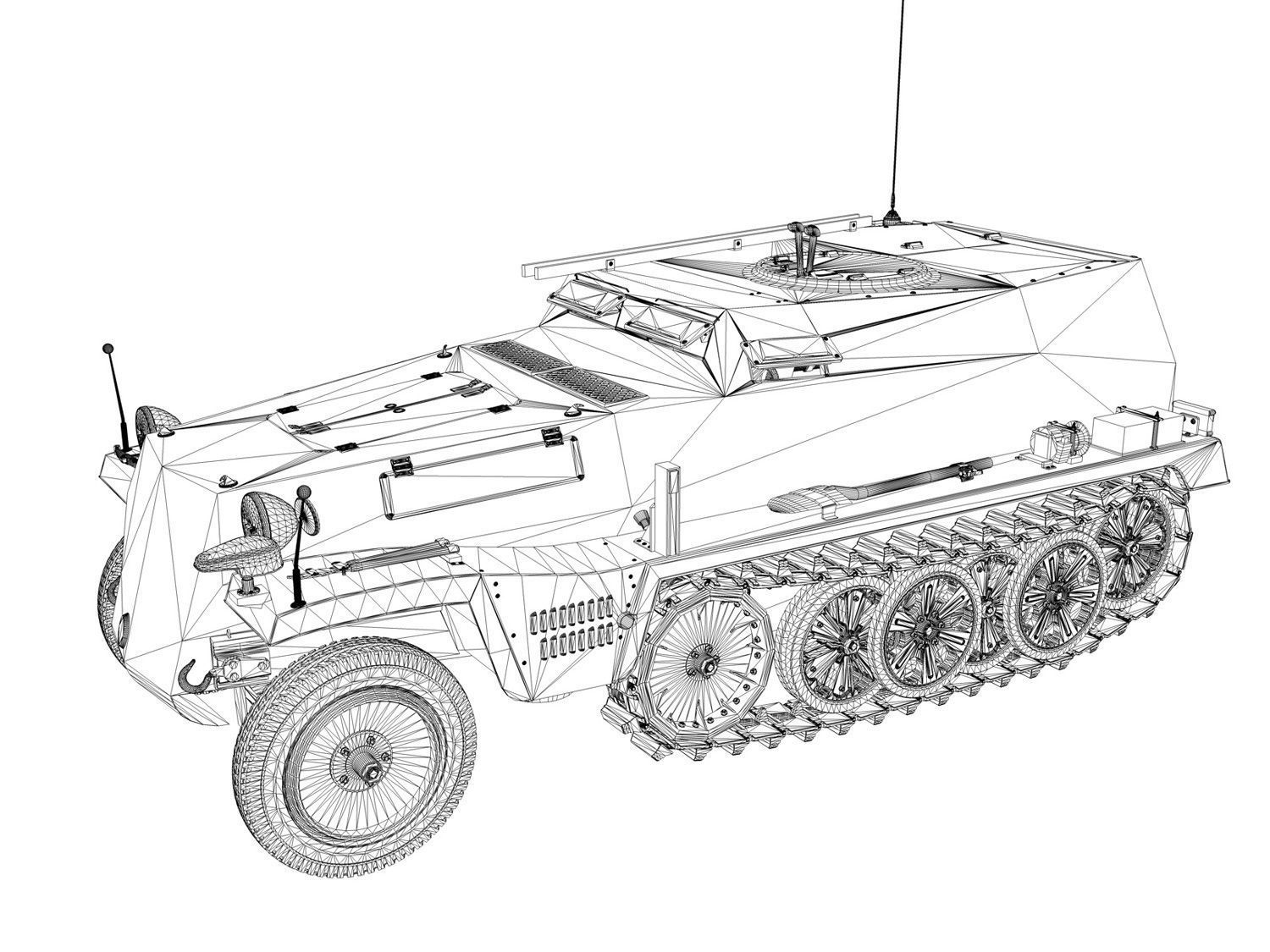 SDKFZ 253 - Beob Pz Wg - 11PD 3D model_11