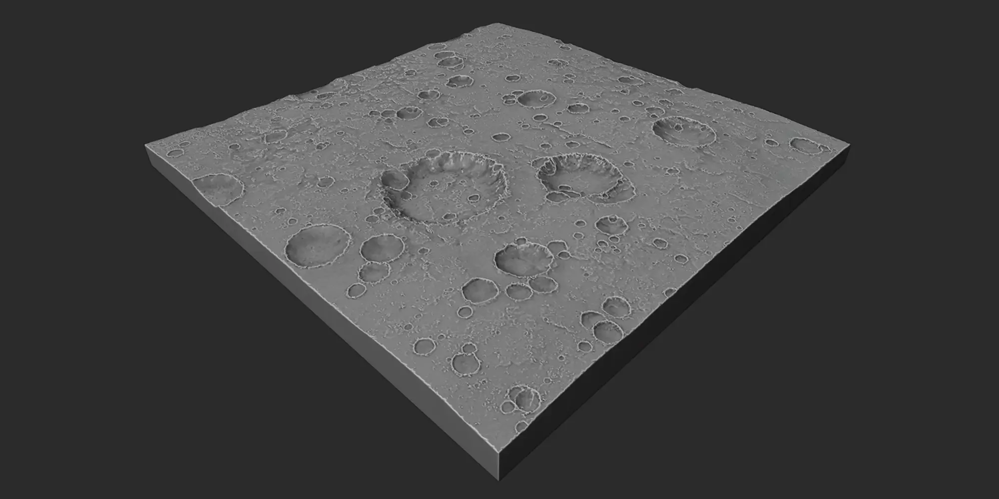 Large Moon Terrain - 3D print model