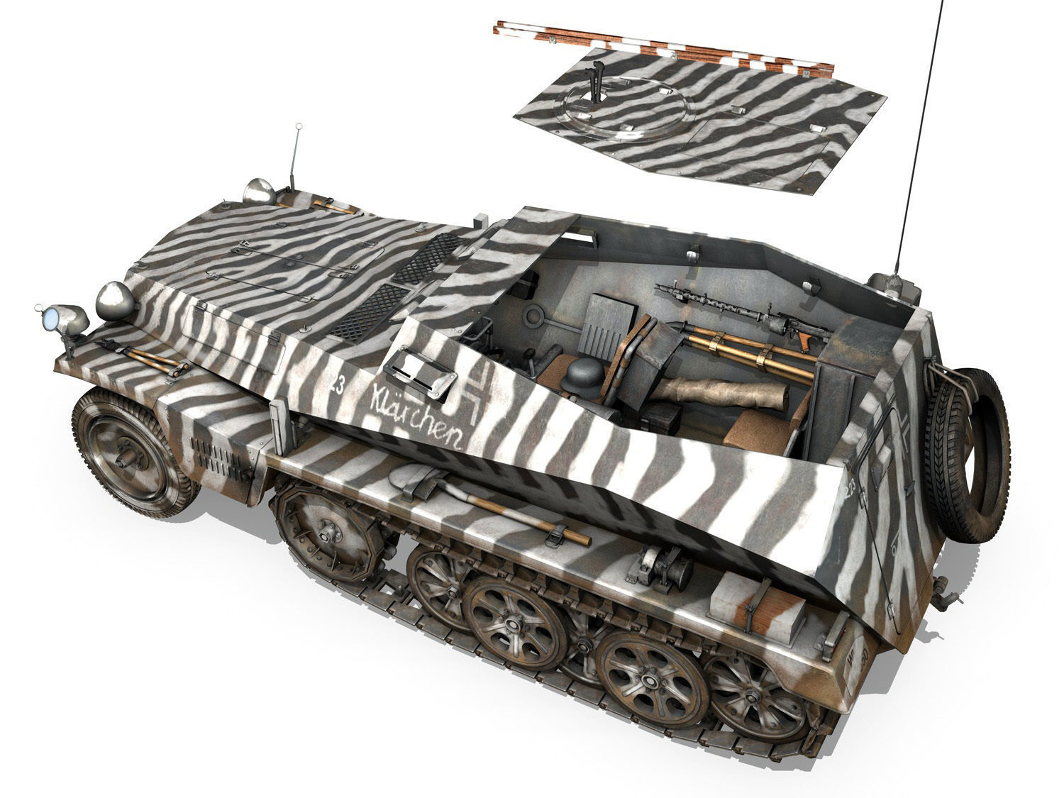 SDKFZ 253 - Beob Pz Wg  3D model_5