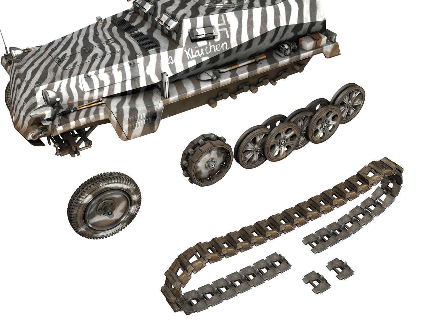 SDKFZ 253 - Beob Pz Wg  3D model_11