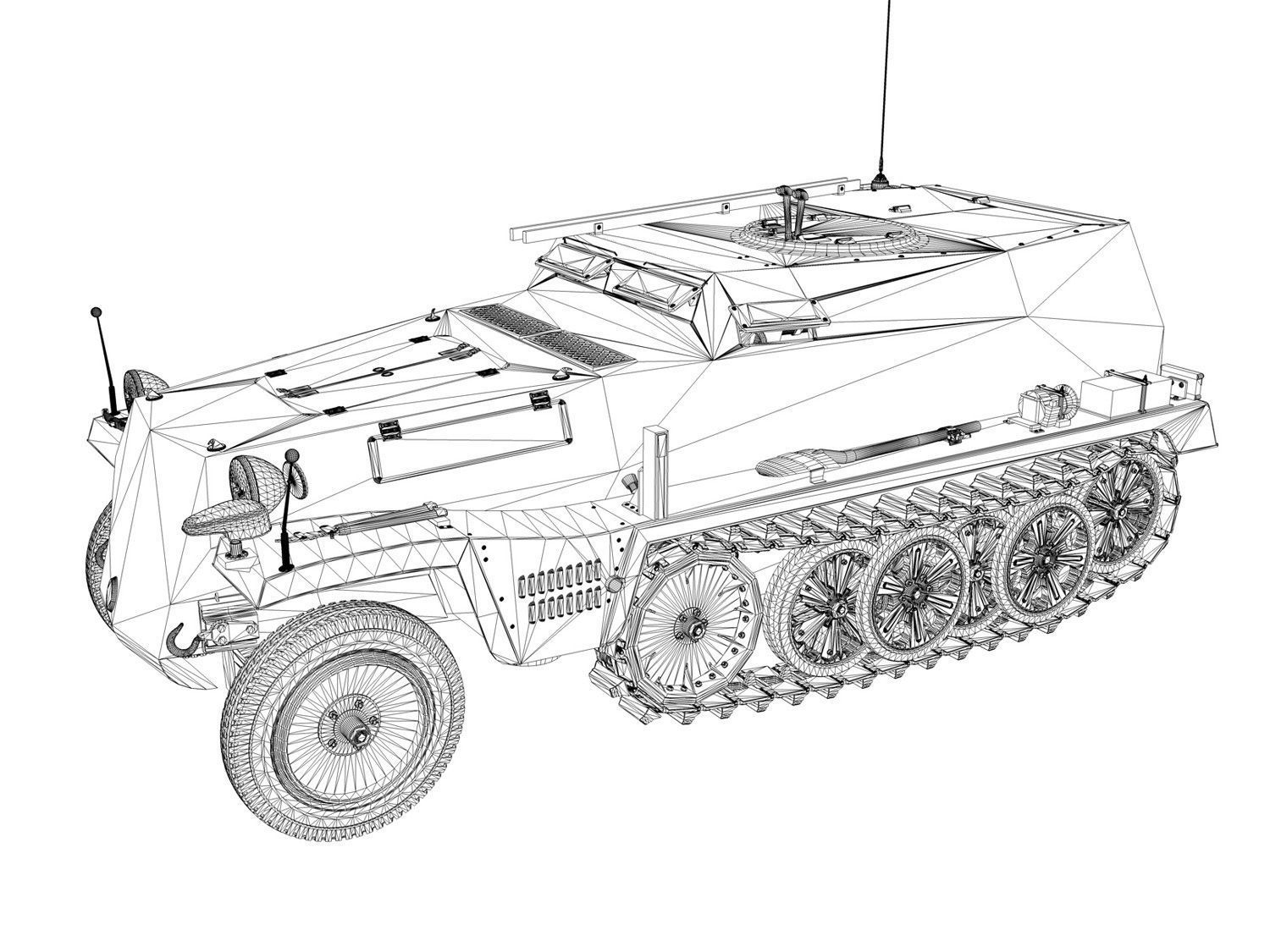 SDKFZ 253 - Beob Pz Wg  3D model_12