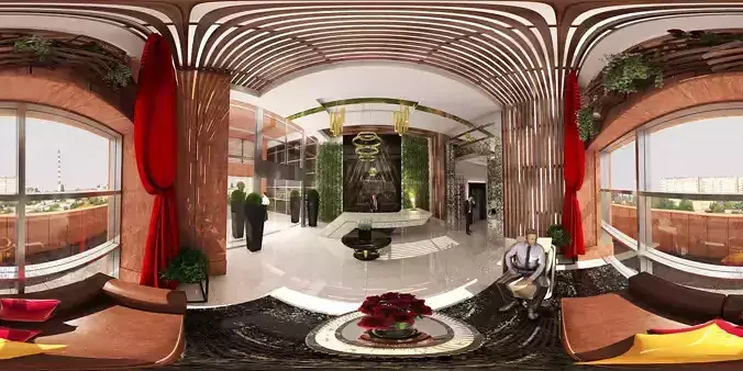 Bank Interior  design 3D model