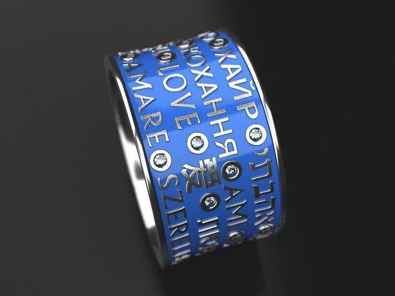 25 sparkles of love wedding ring - original 3D print model_12