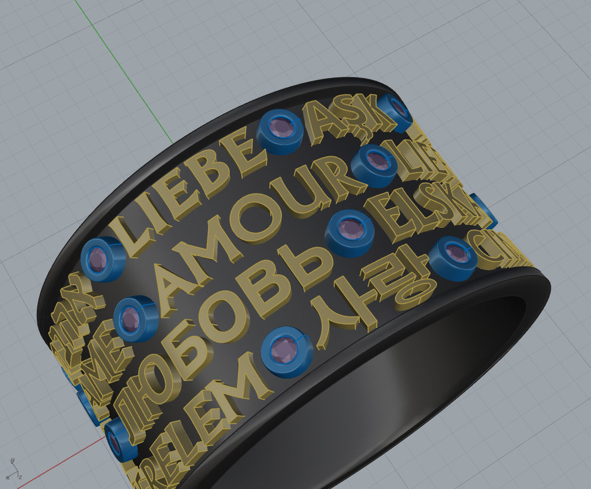25 sparkles of love wedding ring - original 3D print model_20