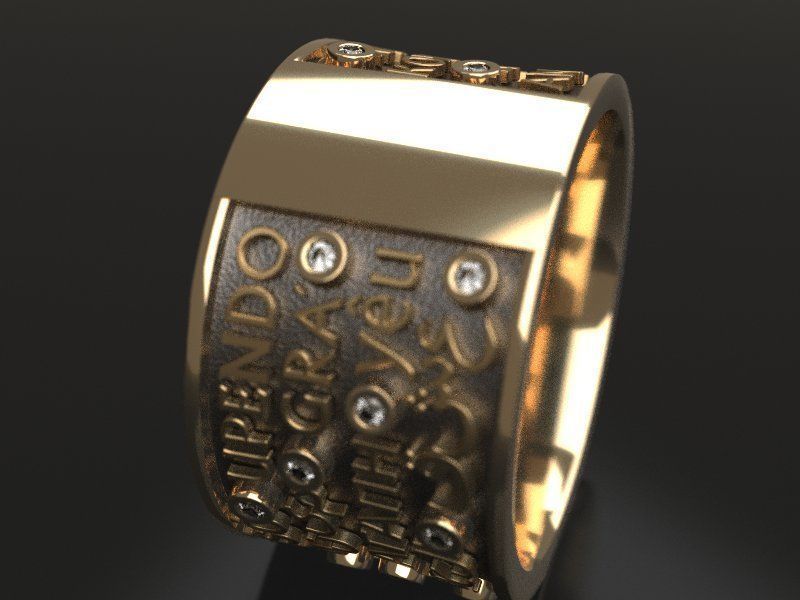 25 sparkles of love wedding ring - original 3D print model_17