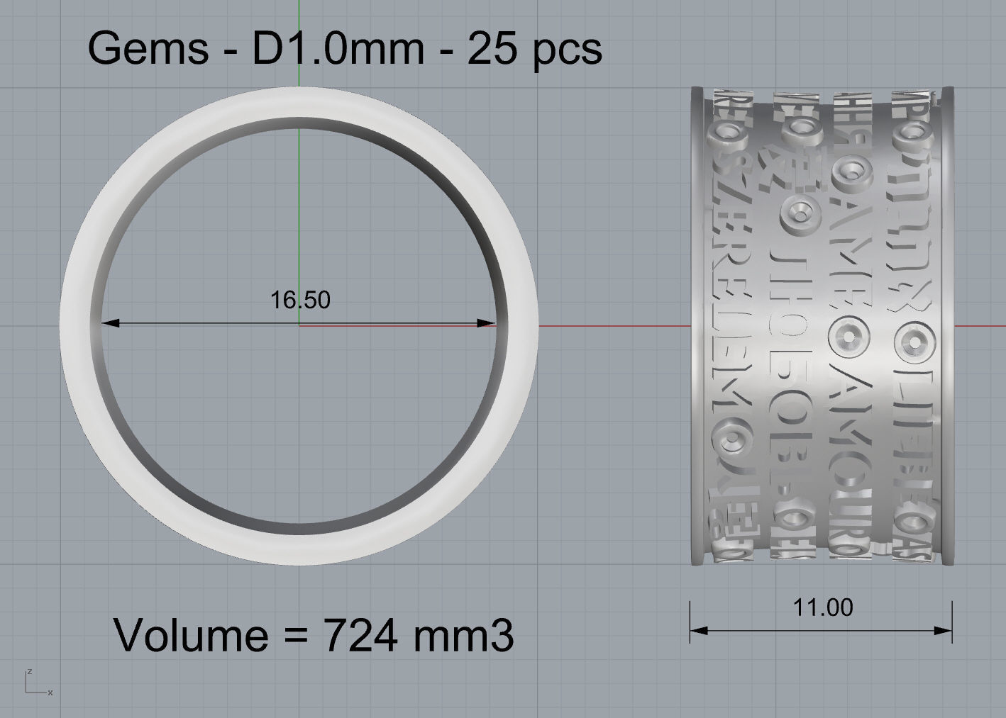 25 sparkles of love wedding ring - original 3D print model_18