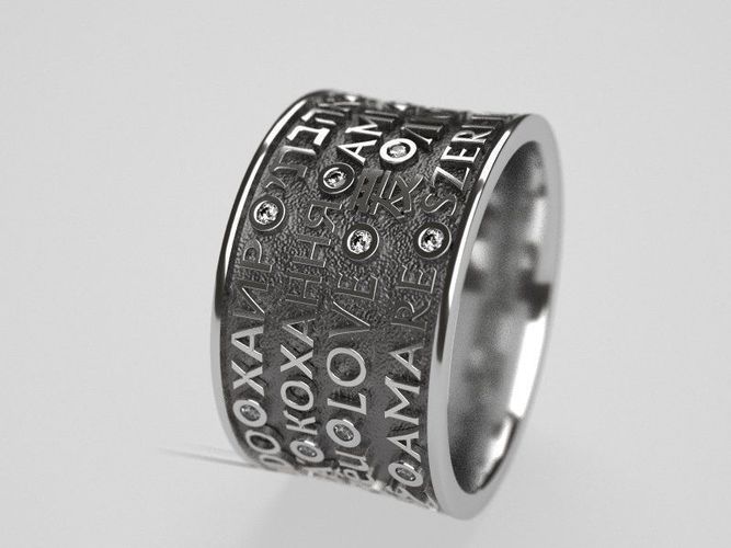 25 sparkles of love wedding ring - original 3D print model