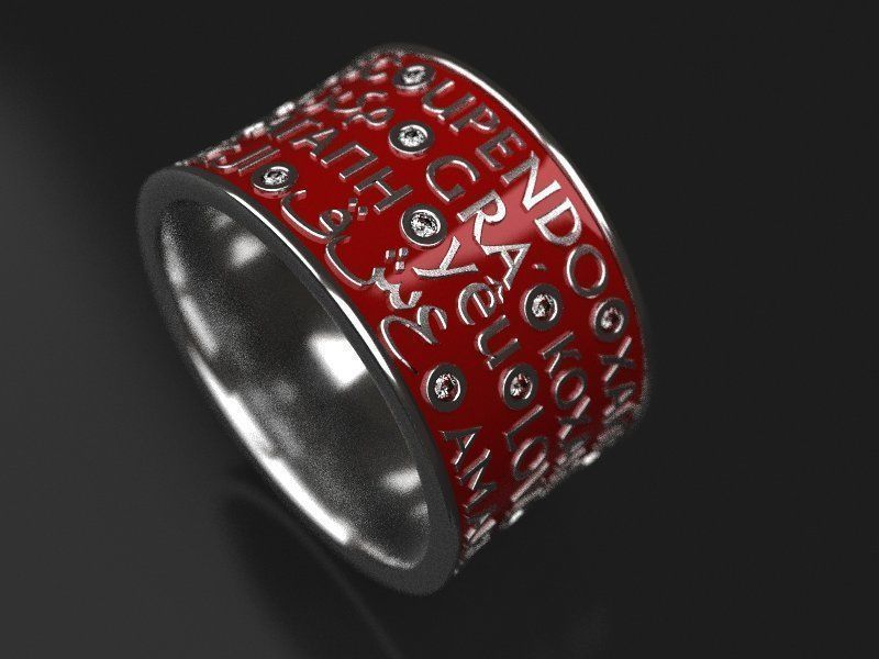 25 sparkles of love wedding ring - original 3D print model_10