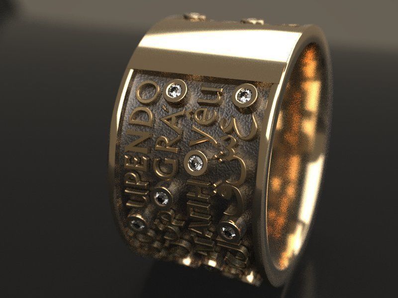 25 sparkles of love wedding ring - original 3D print model_14