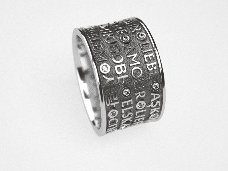 25 sparkles of love wedding ring - original 3D print model_5
