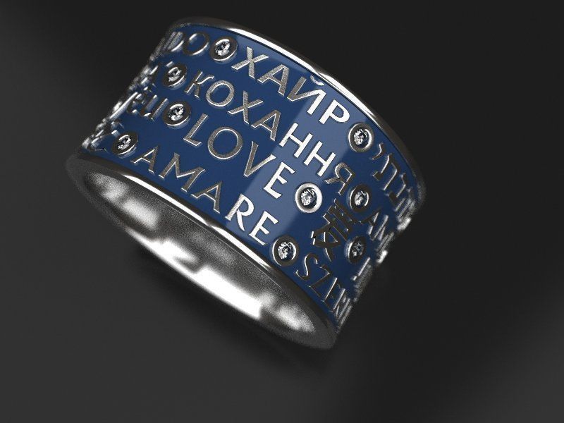 25 sparkles of love wedding ring - original 3D print model_8