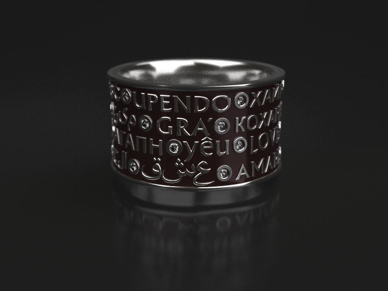 25 sparkles of love wedding ring - original 3D print model_13