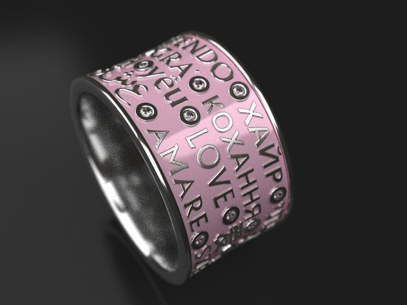 25 sparkles of love wedding ring - original 3D print model_11