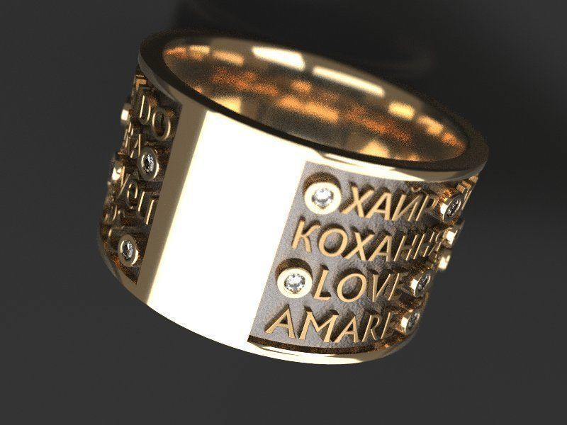 25 sparkles of love wedding ring - original 3D print model_16