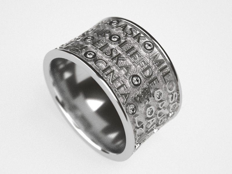 25 sparkles of love wedding ring - original 3D print model_6