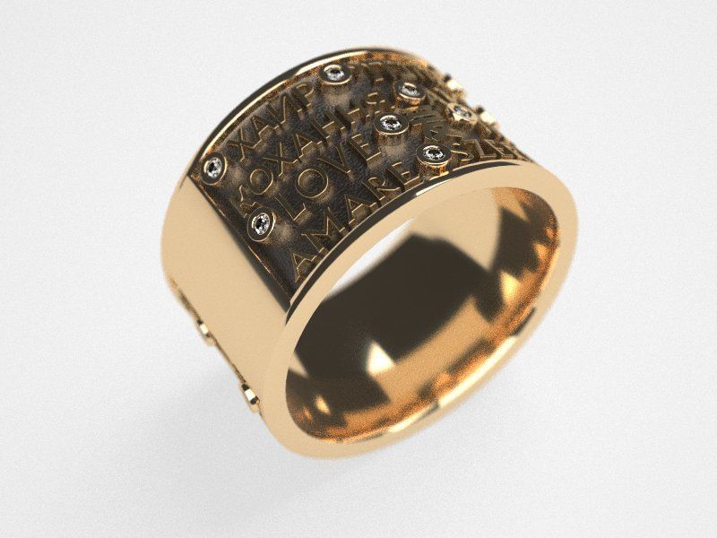 25 sparkles of love wedding ring - original 3D print model_15