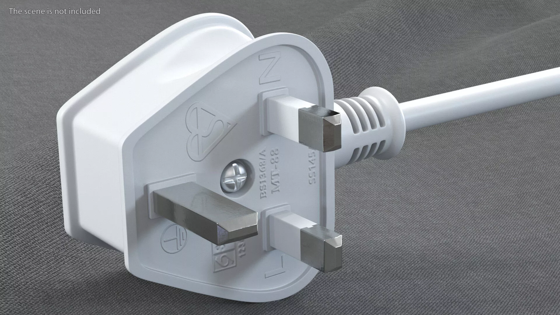 Type G Electric Plug White Rigged for Maya 3D model