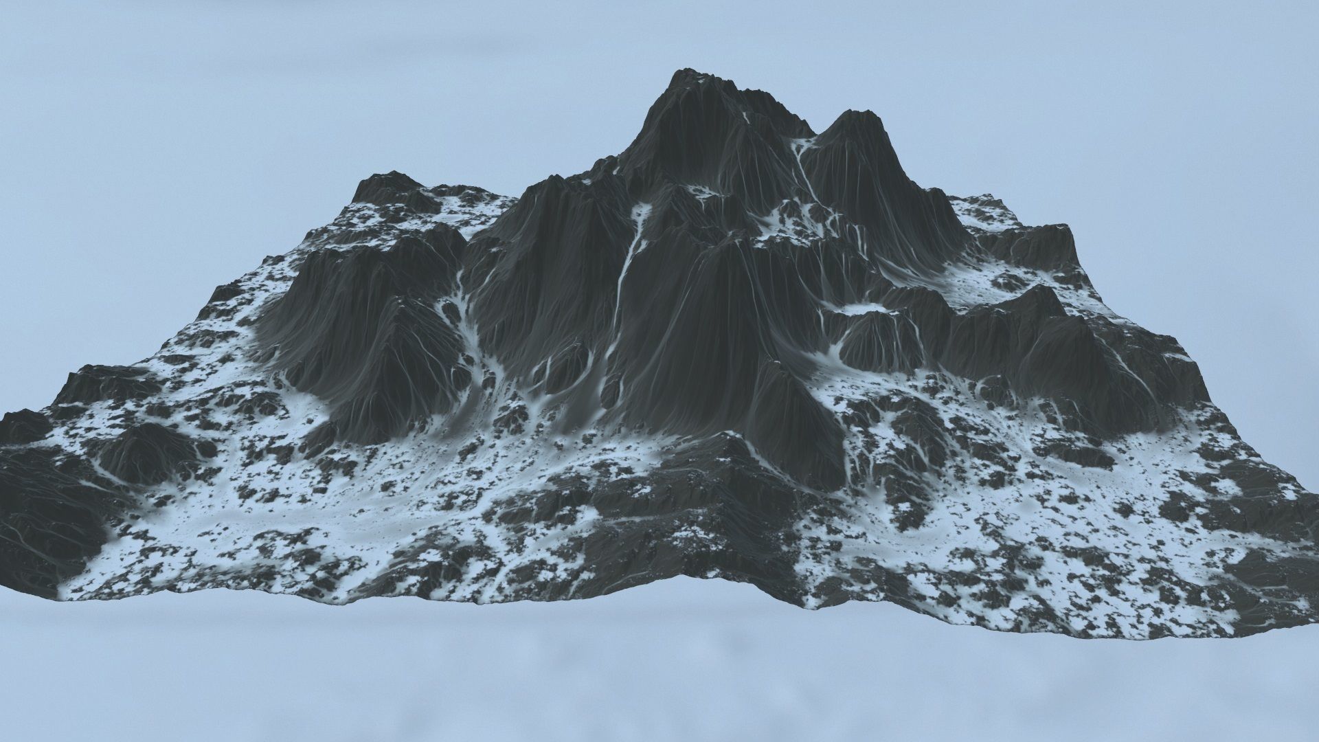 snow volcano 002 Low-poly 3D model_13