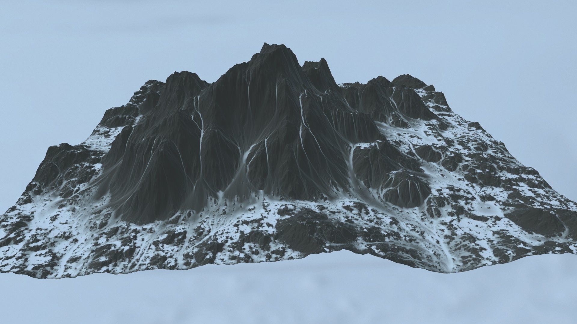 snow volcano 002 Low-poly 3D model_11