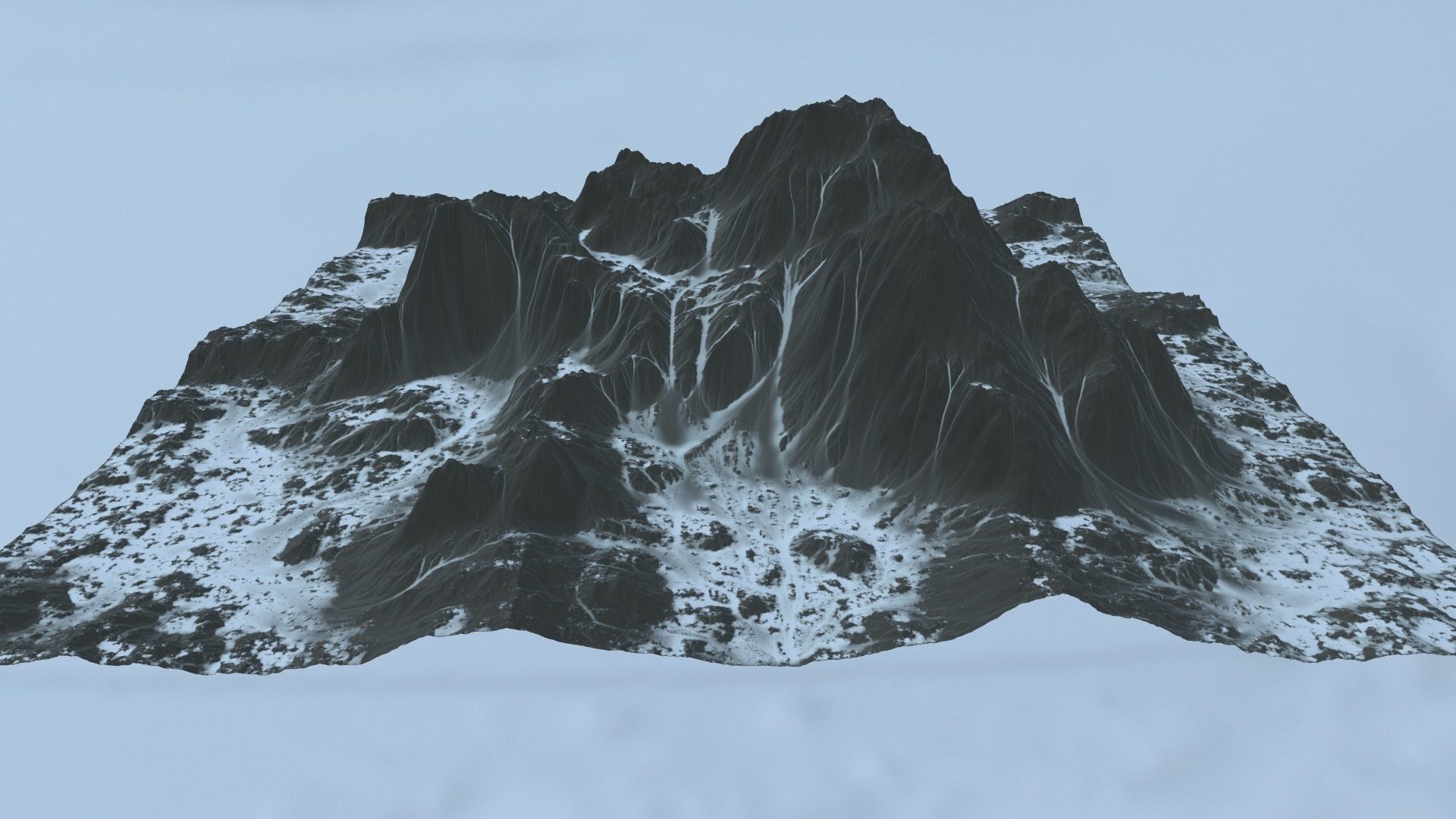 snow volcano 002 Low-poly 3D model_14