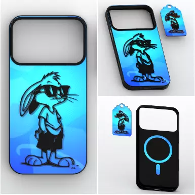Cool Rabbit MagSafe Case 3D Files 3D print model