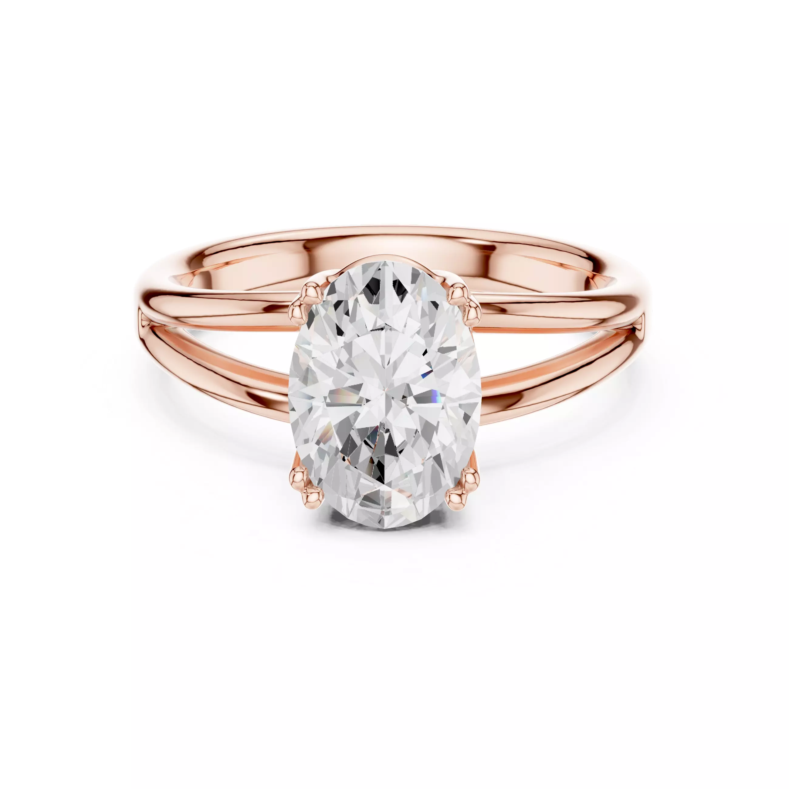2 Ct Oval Mono Solitaire Ring 3dm stl renders animation 3D print model
