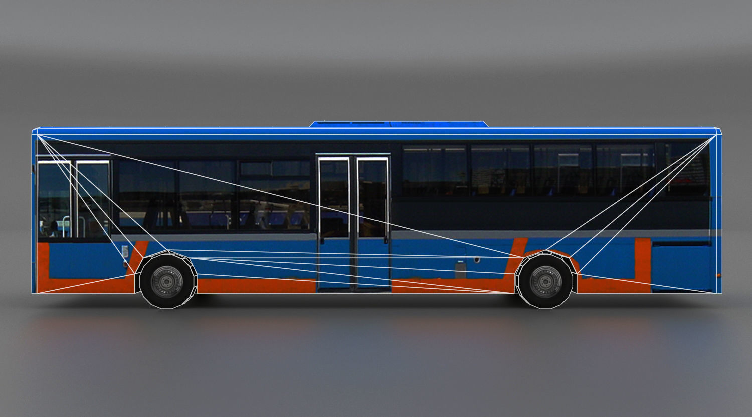 AMTS and BRTS Buses Low-poly 3D model_13