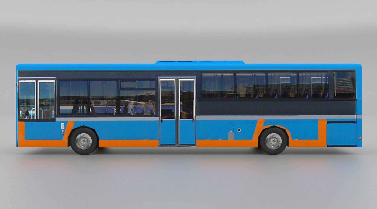 AMTS and BRTS Buses Low-poly 3D model_12