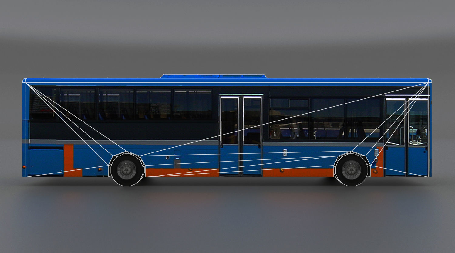 AMTS and BRTS Buses Low-poly 3D model_11