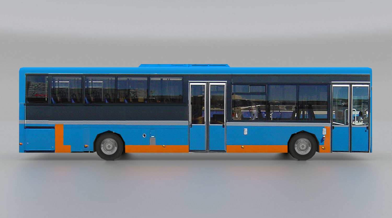 AMTS and BRTS Buses Low-poly 3D model_10