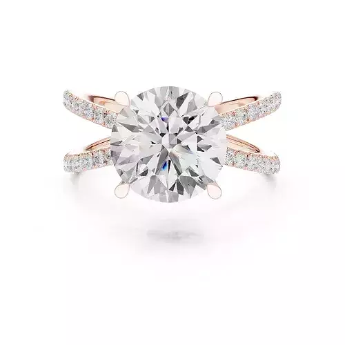 3 and half Ct Round Dual Shank Solitaire Ring 3dm stl video