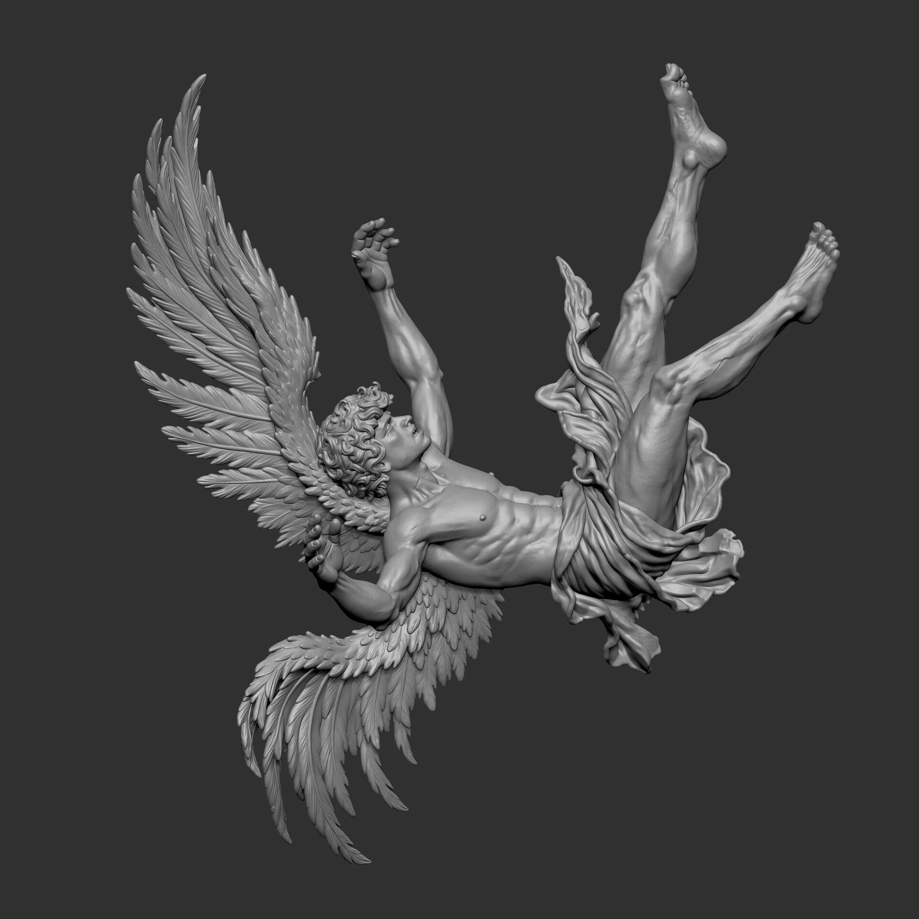 Male Angel Statue 3D print model