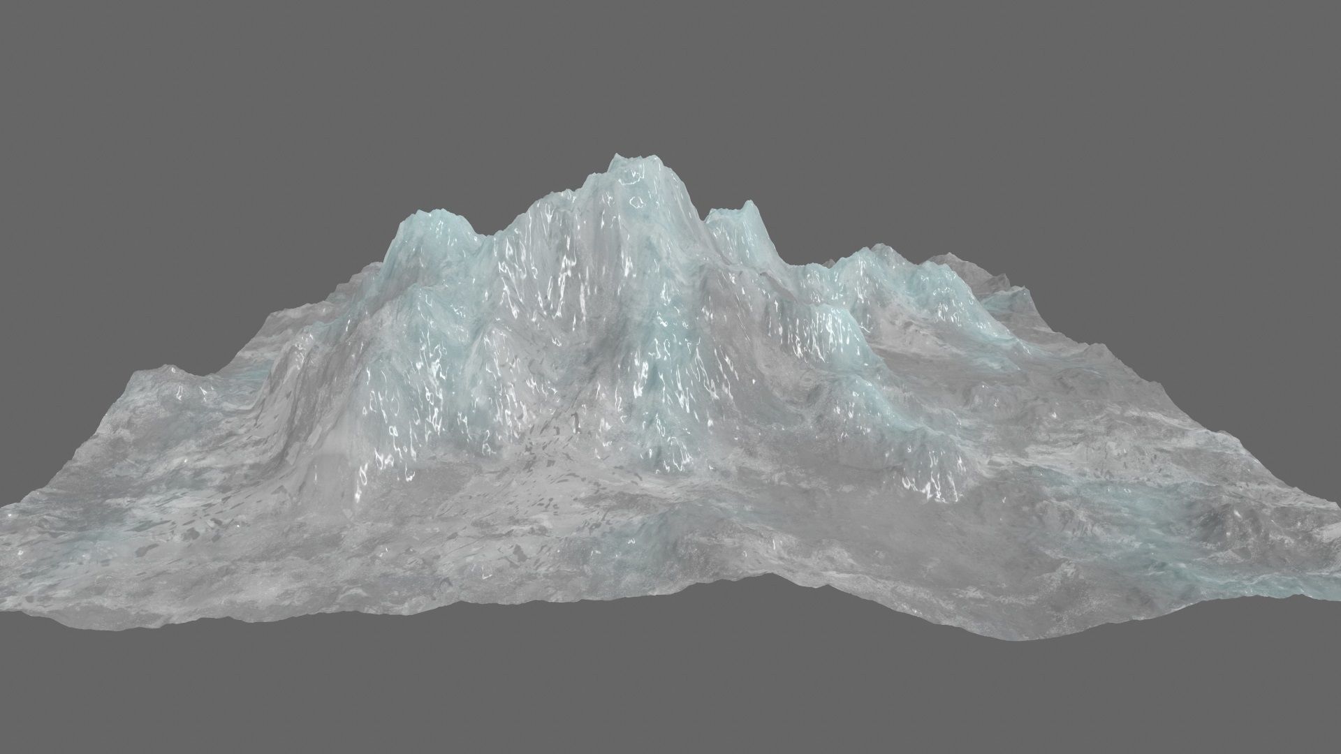 iceberg mountain with snow Low-poly 3D model_8