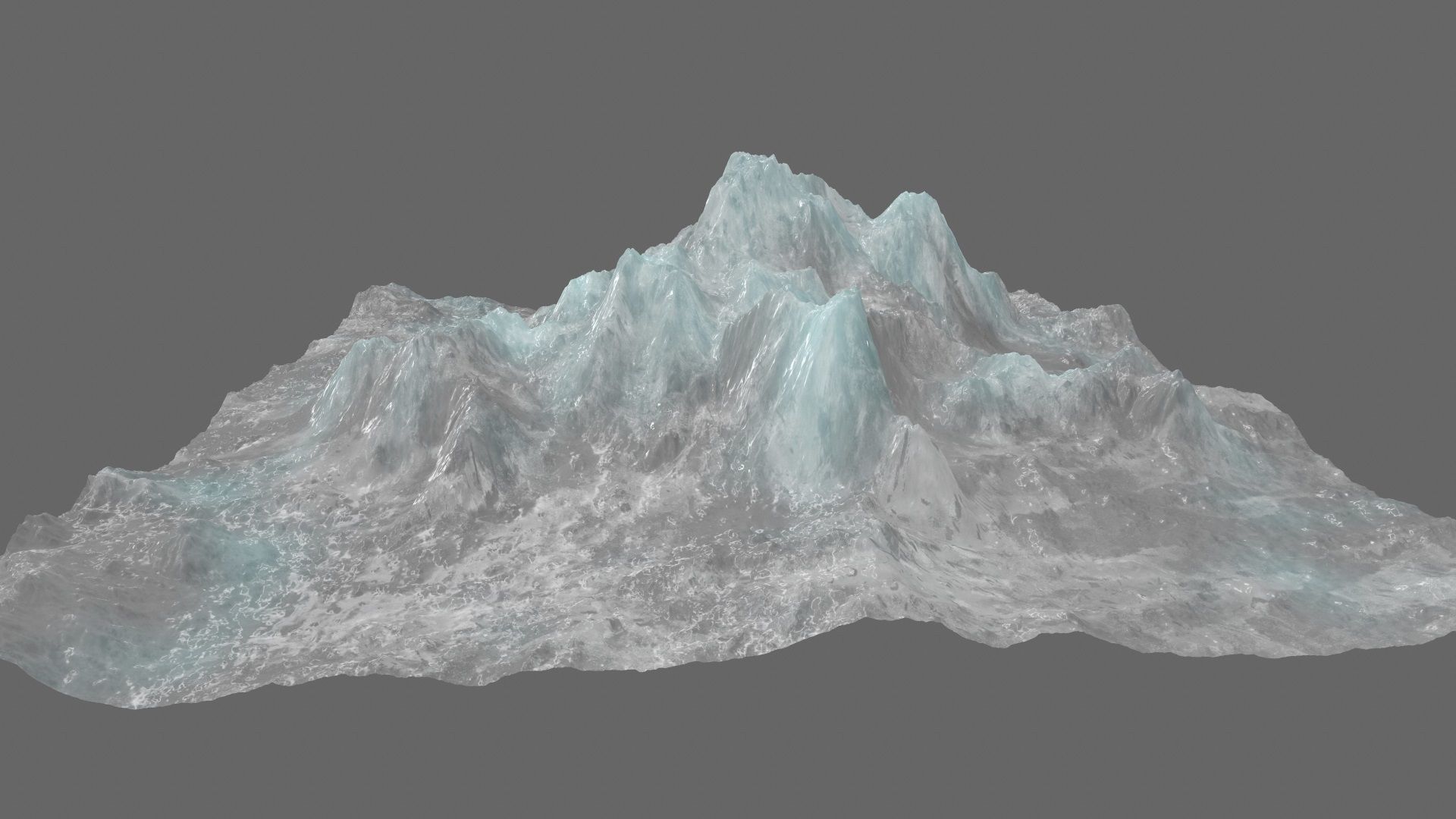 iceberg mountain with snow Low-poly 3D model_11