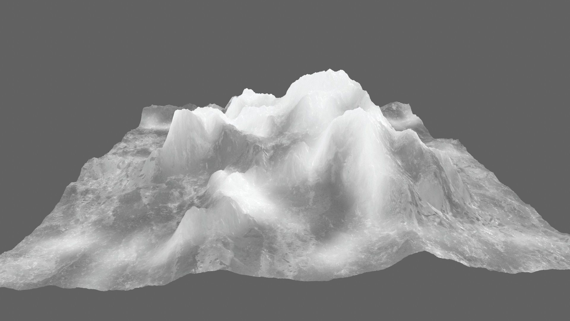 iceberg mountain Low-poly 3D model_8