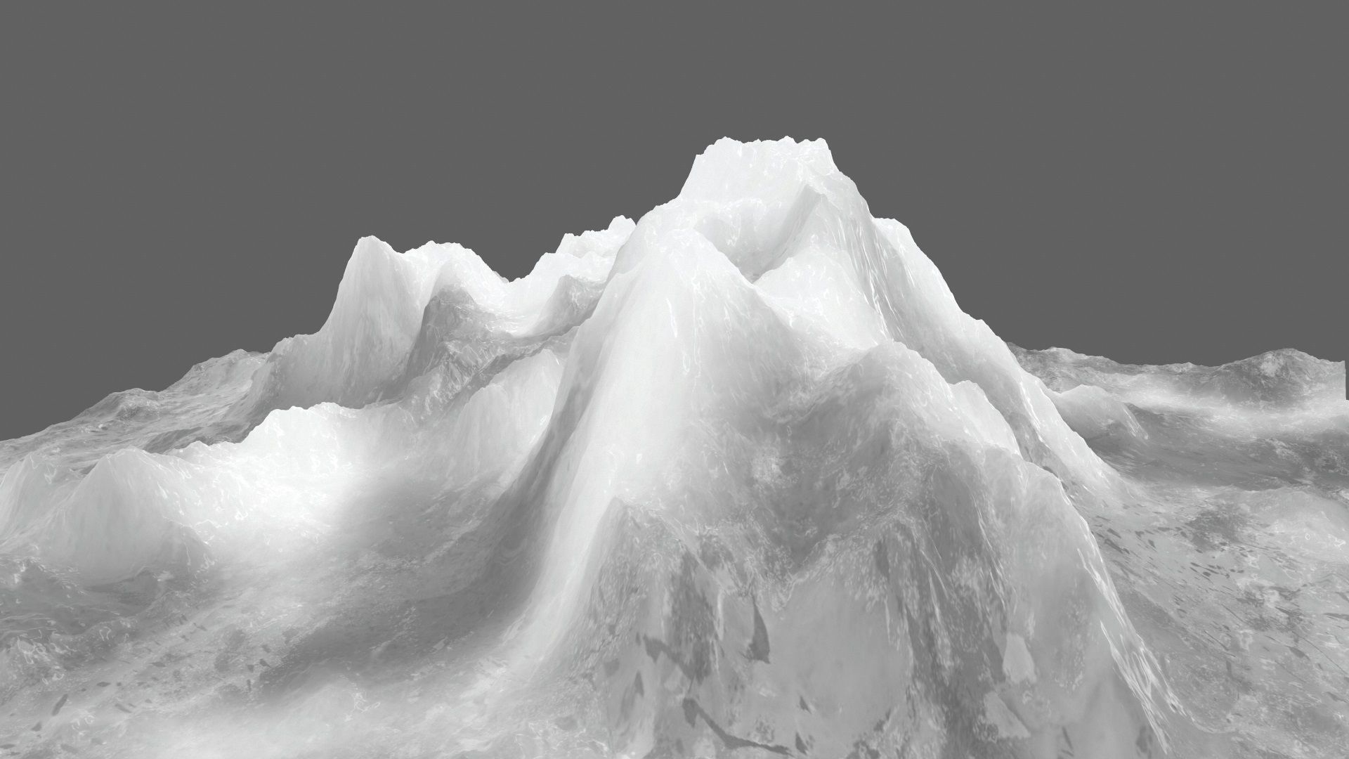 iceberg mountain Low-poly 3D model_4