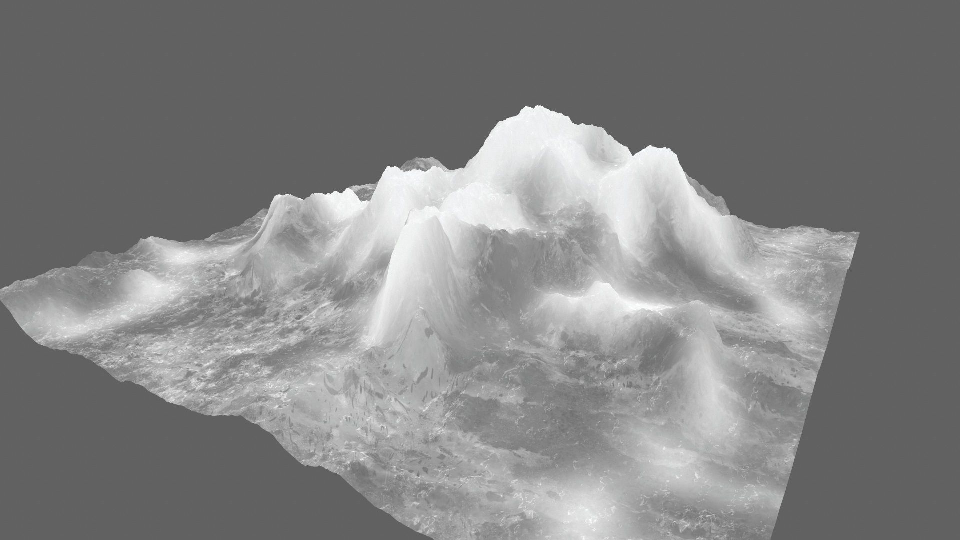 iceberg mountain Low-poly 3D model_12