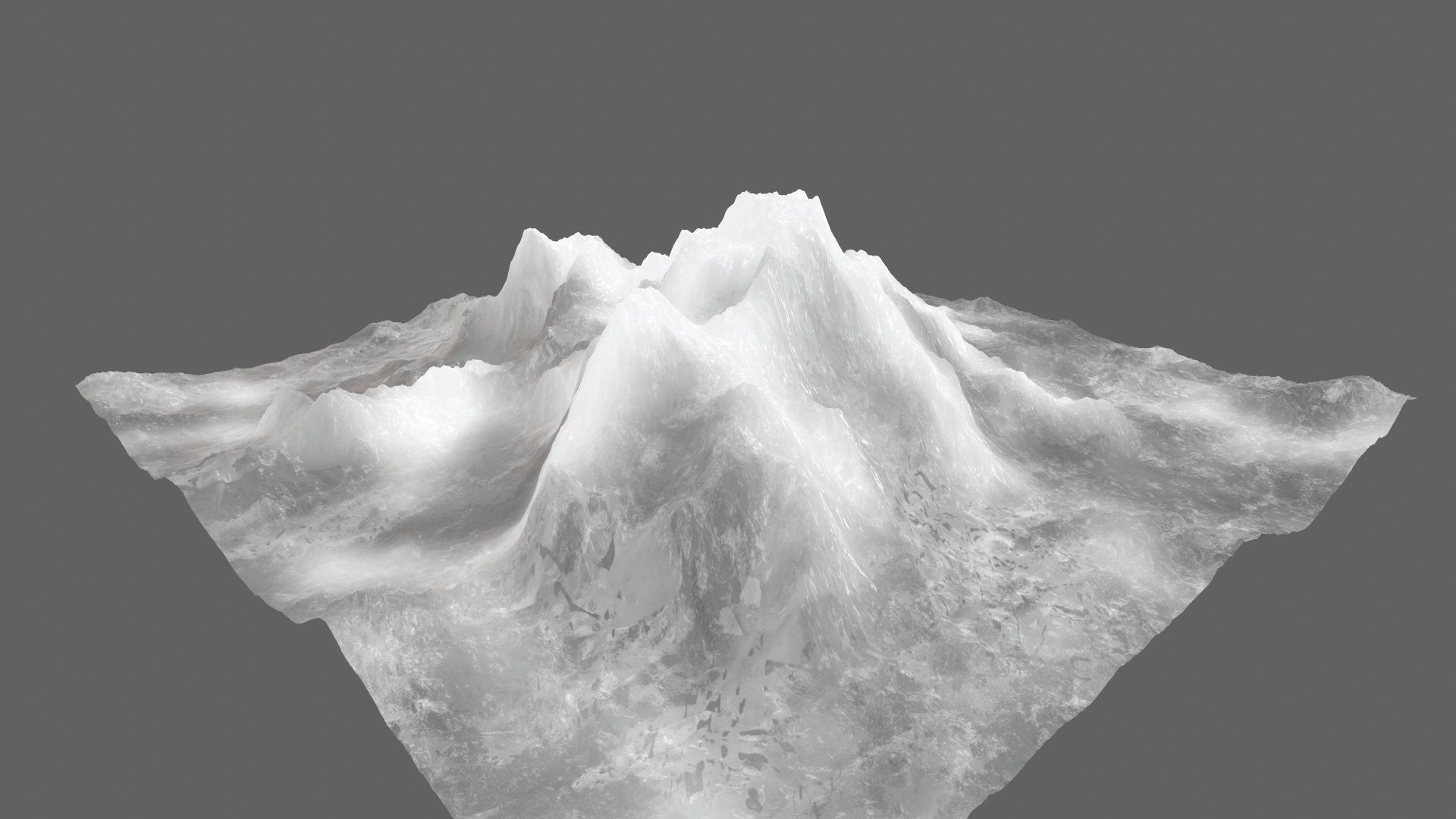 iceberg mountain Low-poly 3D model_10