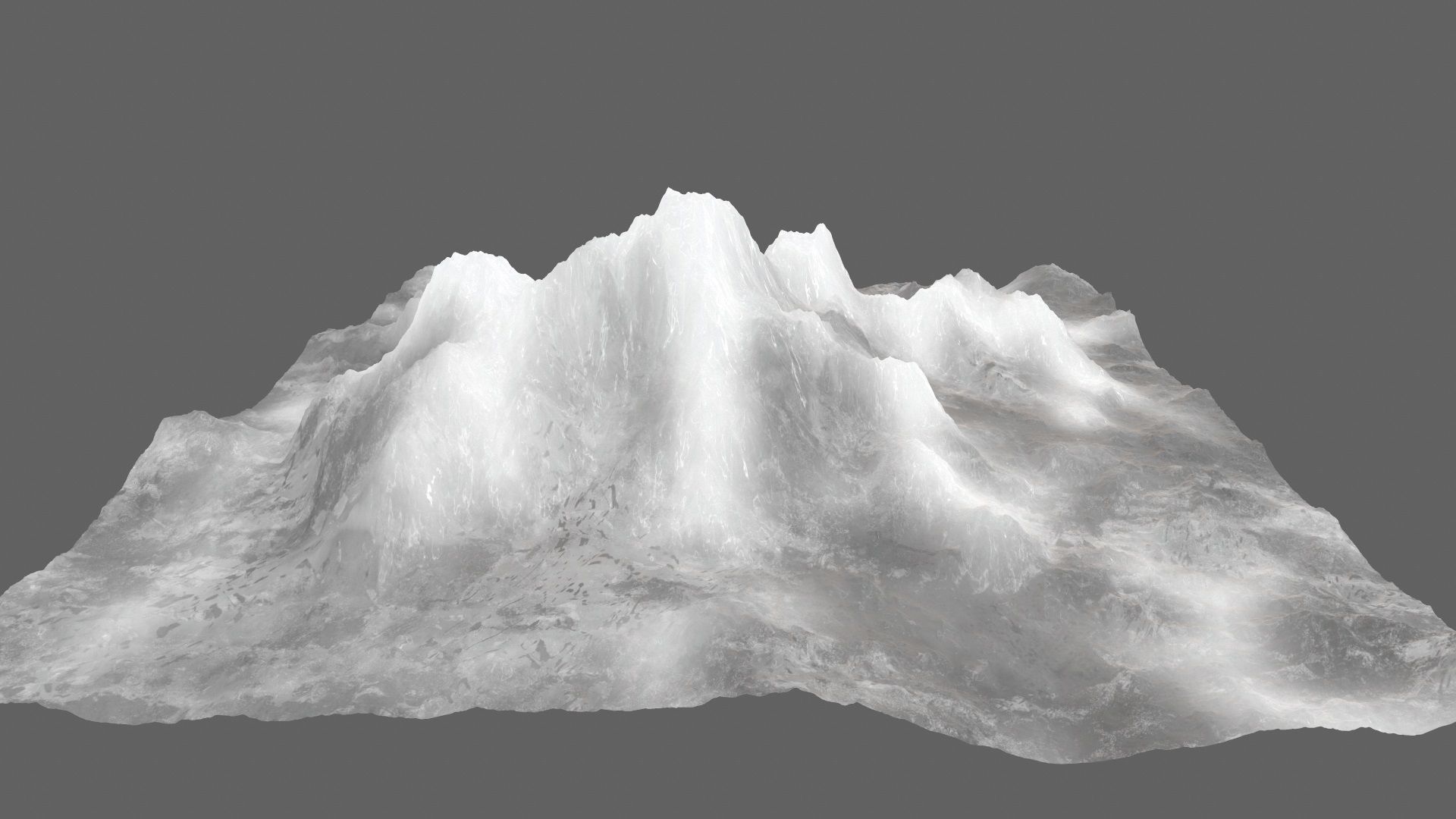iceberg mountain Low-poly 3D model_7