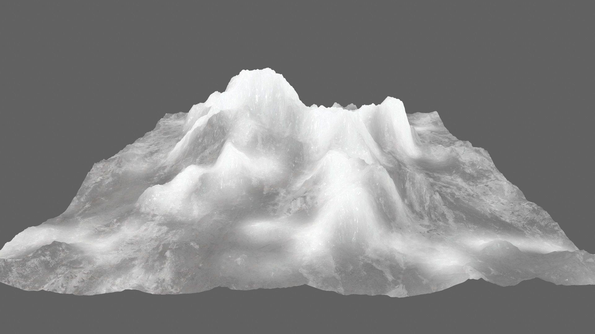 iceberg mountain Low-poly 3D model_5