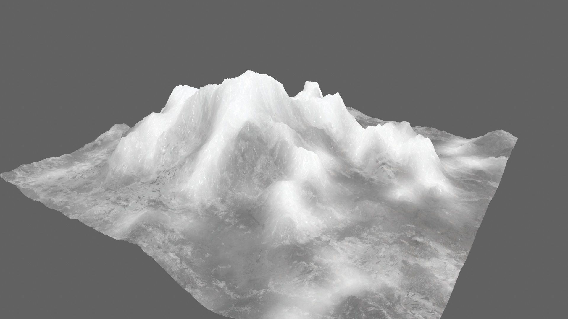 iceberg mountain Low-poly 3D model_9