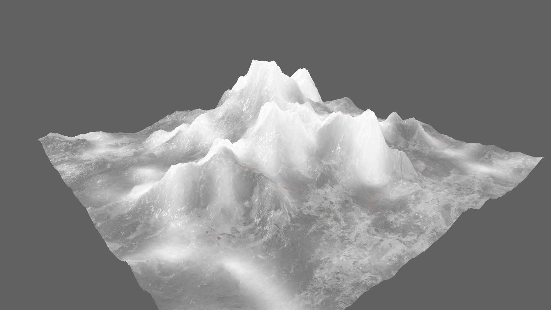 iceberg mountain Low-poly 3D model_6