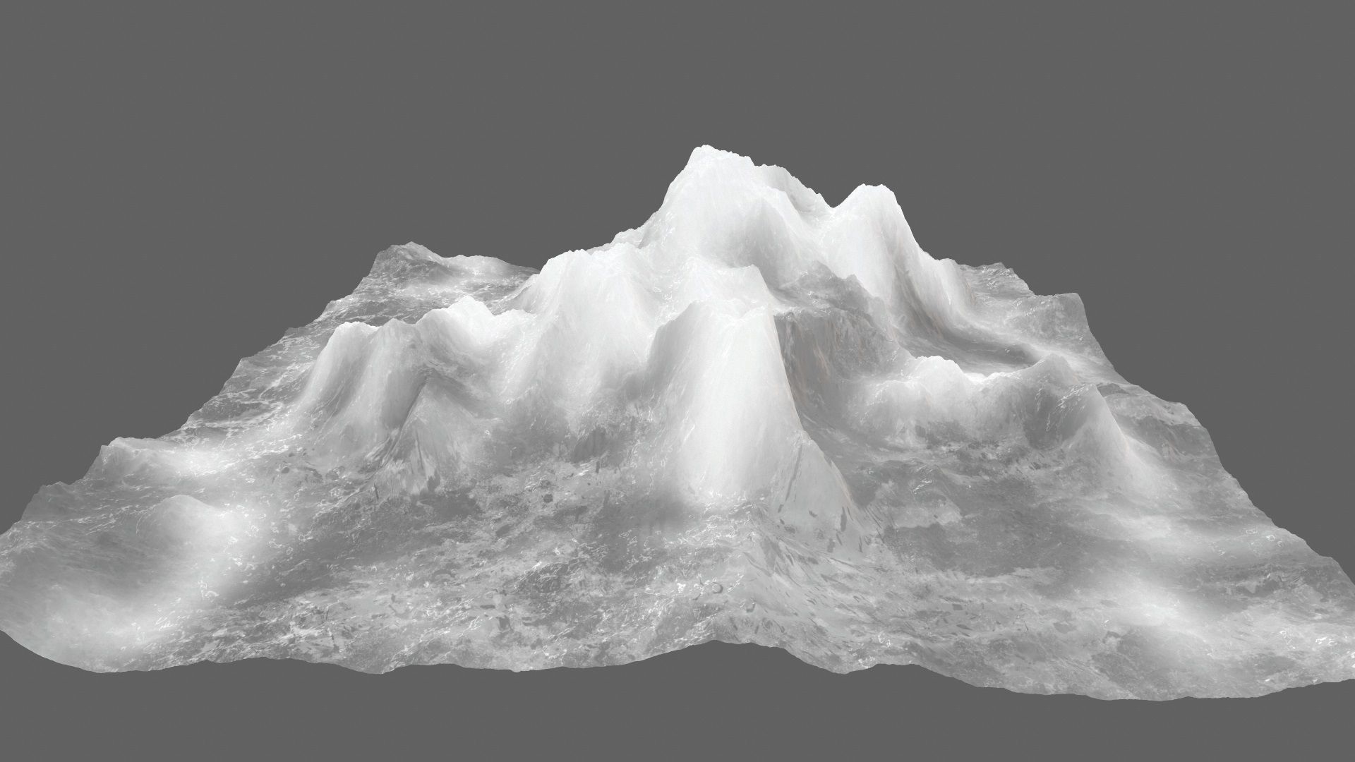 iceberg mountain Low-poly 3D model_11