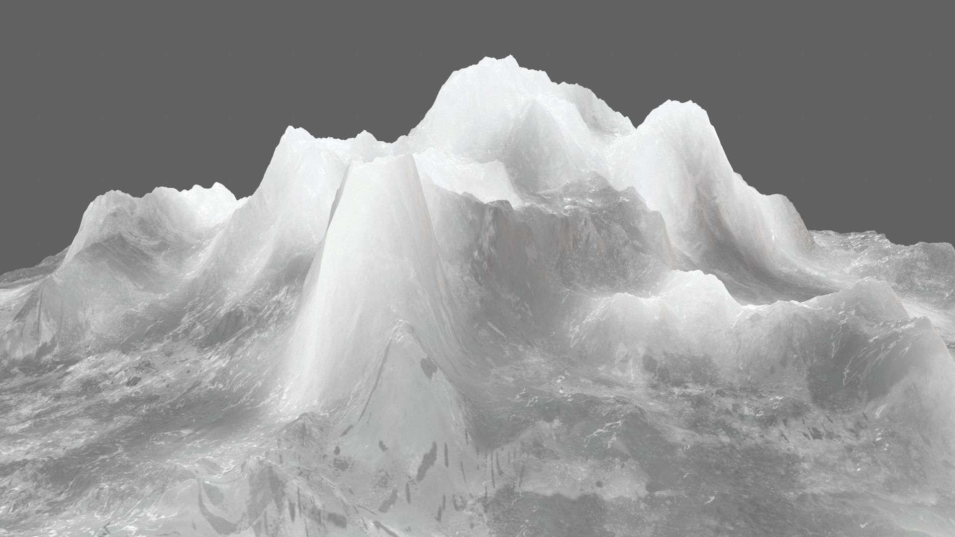 iceberg mountain Low-poly 3D model_13