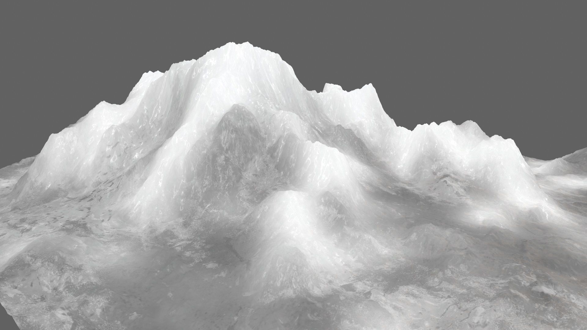 iceberg mountain Low-poly 3D model_1
