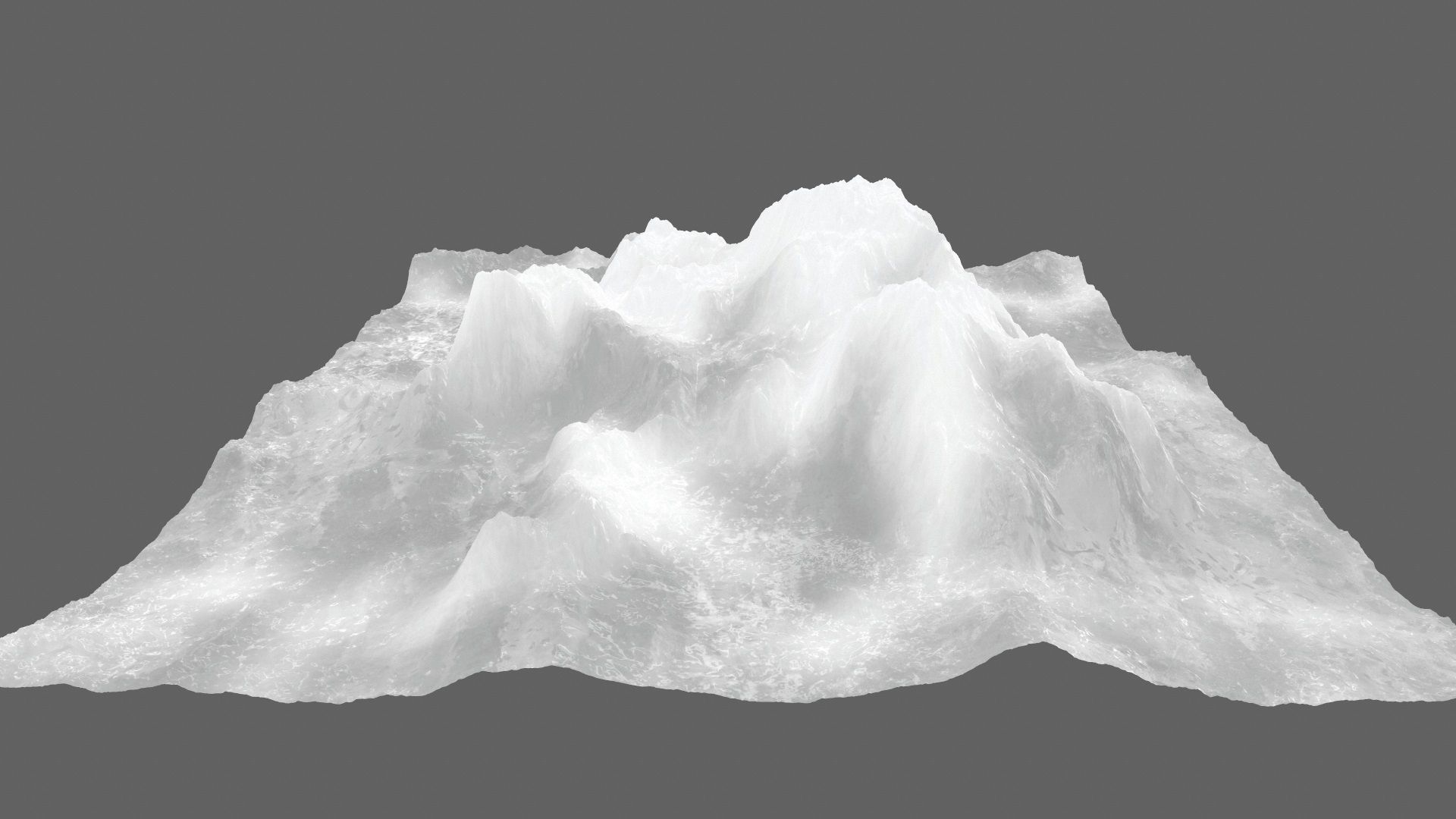 iceberg mountain with snow Low-poly 3D model_5