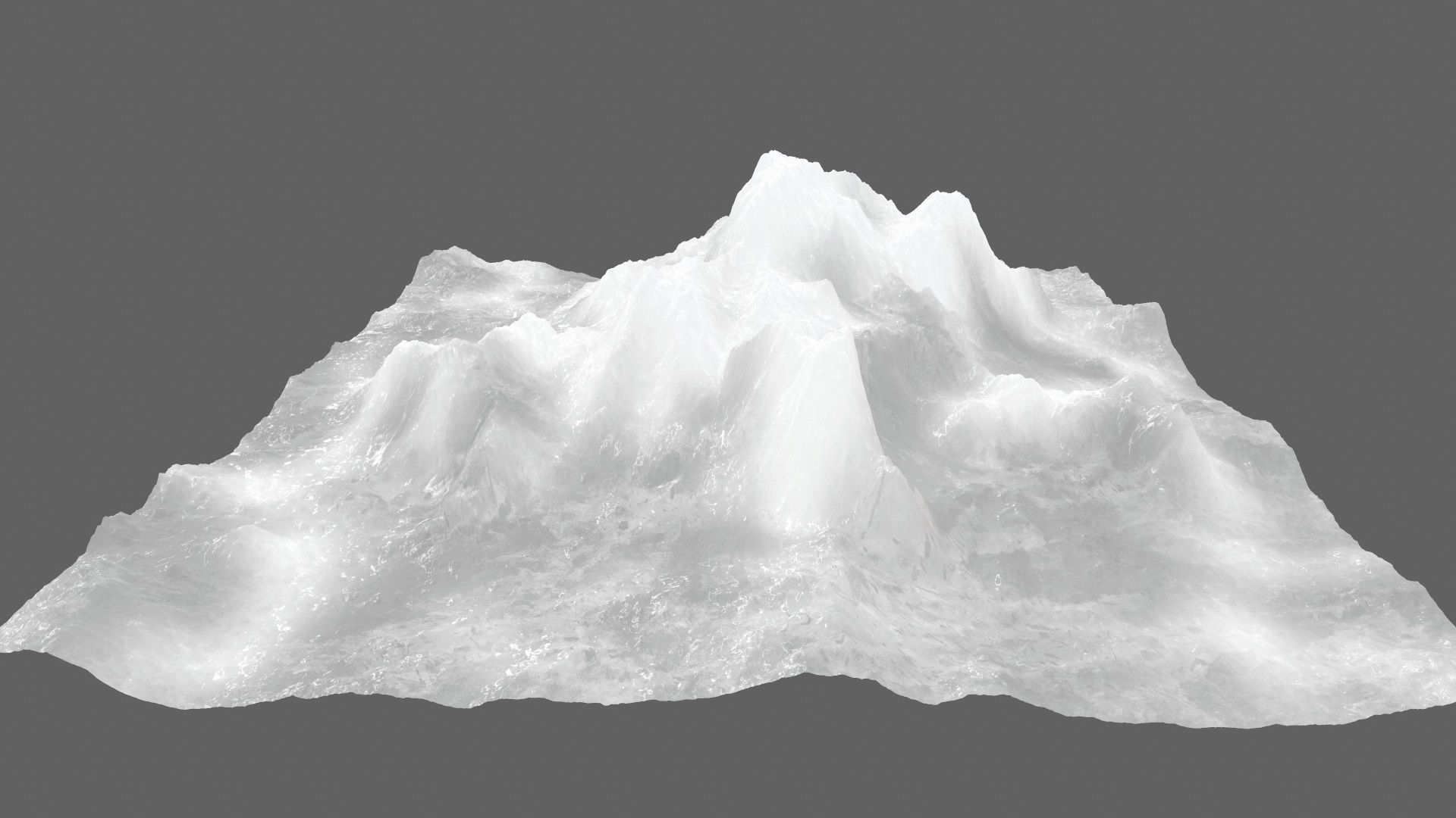 iceberg mountain with snow Low-poly 3D model_10