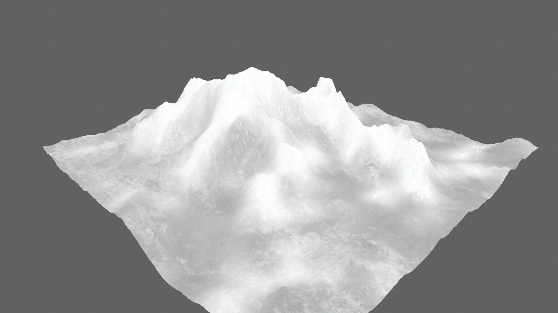 iceberg mountain with snow Low-poly 3D model_11